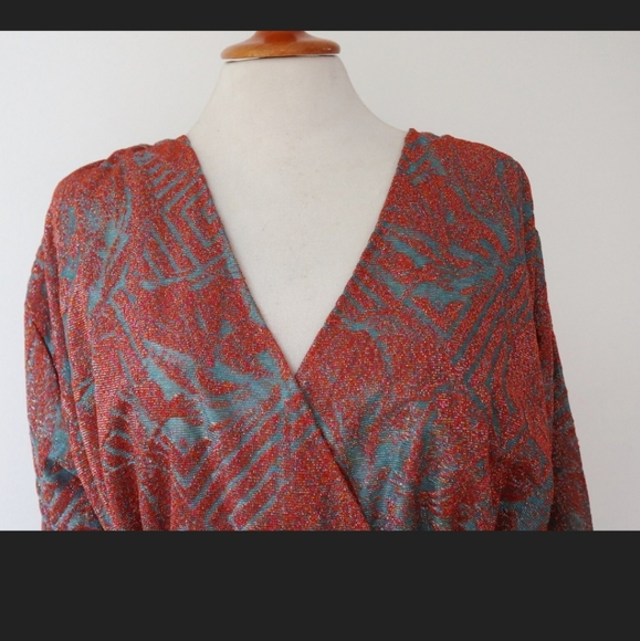 *Rare Find* Zara Trafaluc Lurex Wrap Top Size Small - Picture 4 of 9